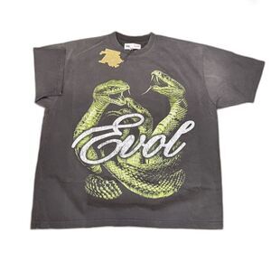 NWT Evol by Future T-Shirt XL Twin Snake Viper Graphic Acid Wash Vintage Black